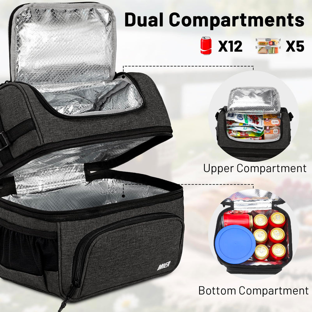 MIER lunch box doublure en aluminium visible pour maintien frais