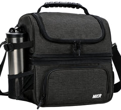 MIER lunch box face avant gris montrant organisation pratique