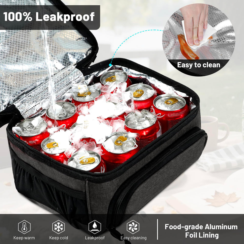 MIER lunch box poches latérales mesh pour bouteilles sûres