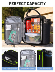 MIER lunch box ouverte montrant grande capacité et rangement pour canettes