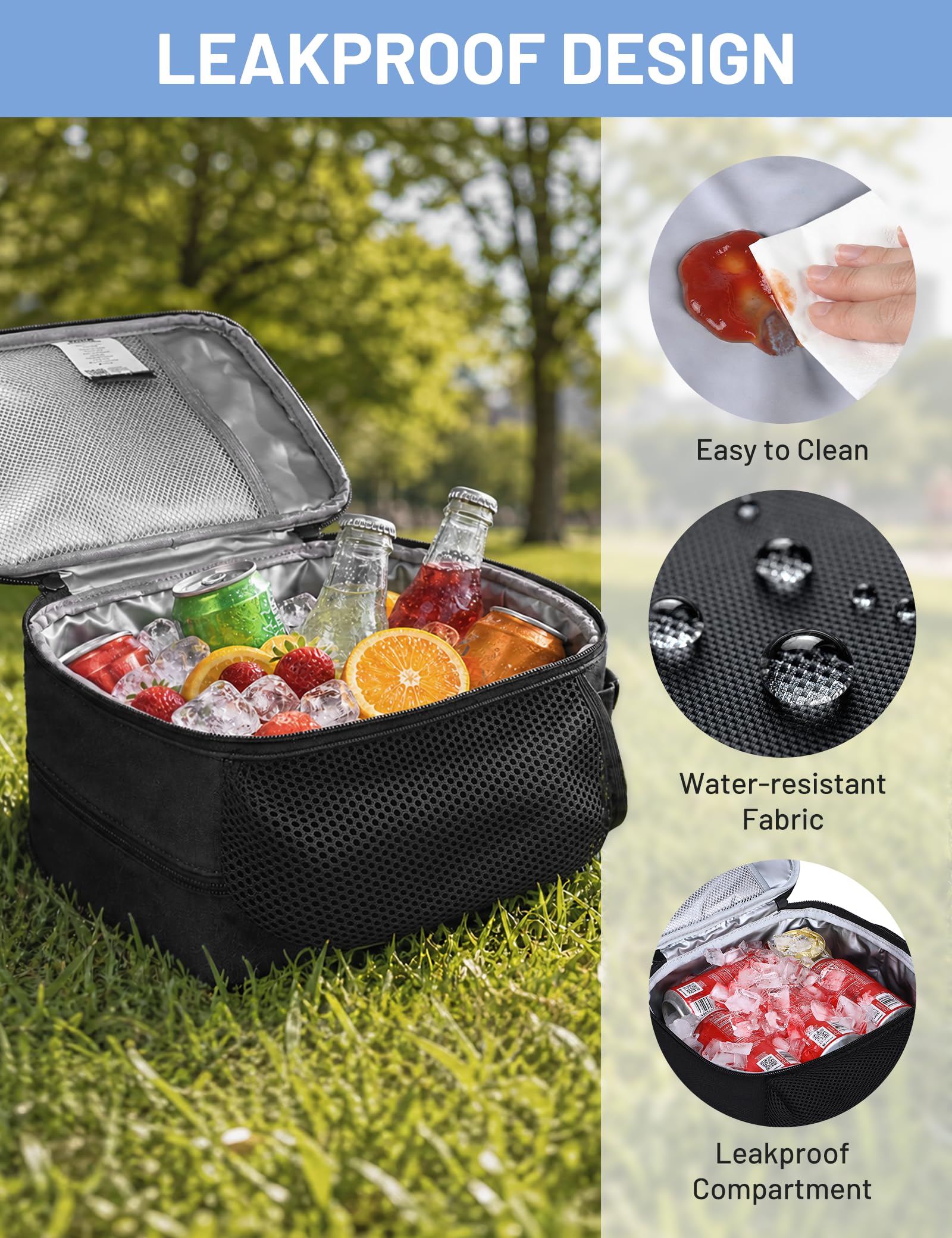 MIER lunch box étendue contenant neuf canettes pour grande capacité