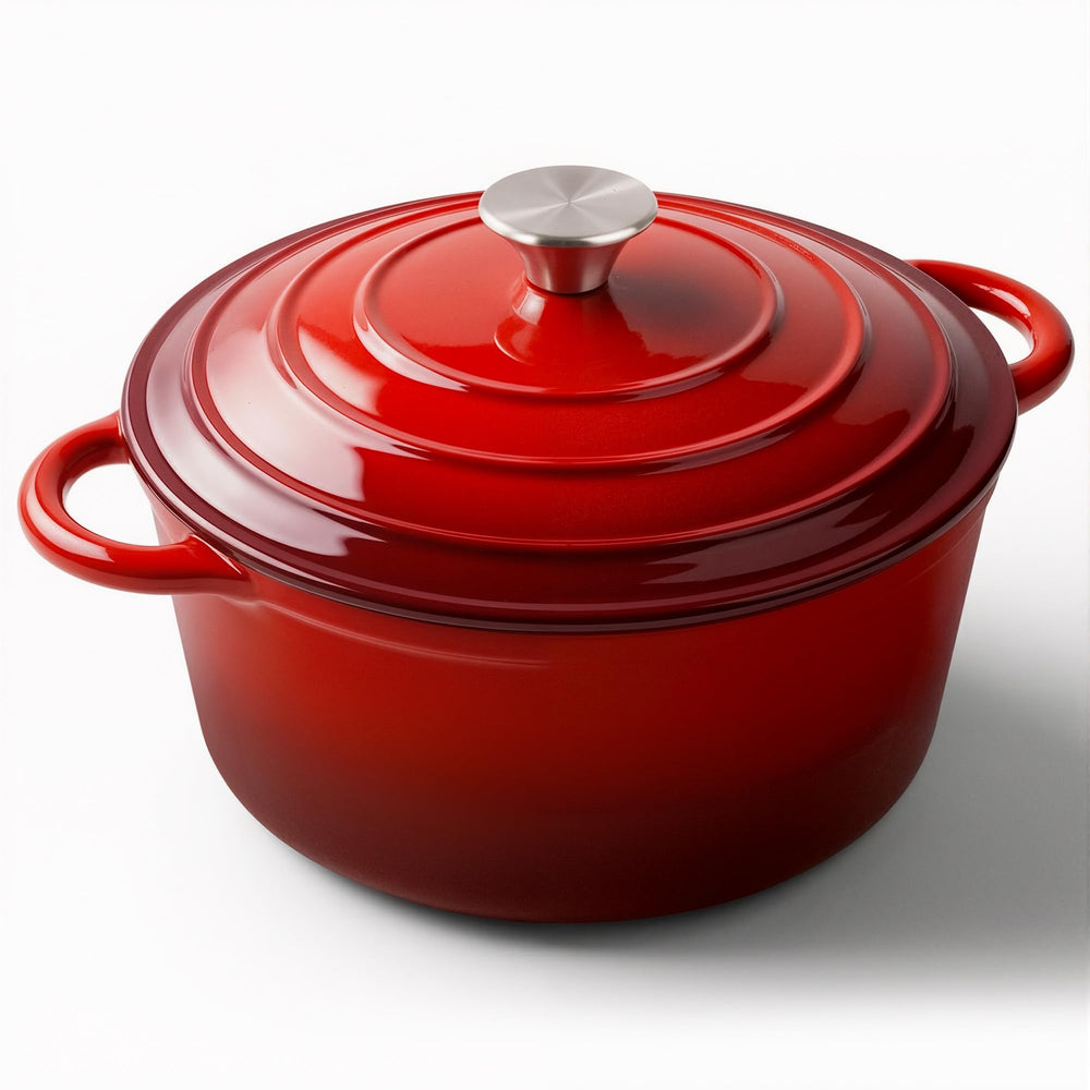 Miereirl cocotte face rouge montrant design élégant et capacité familiale