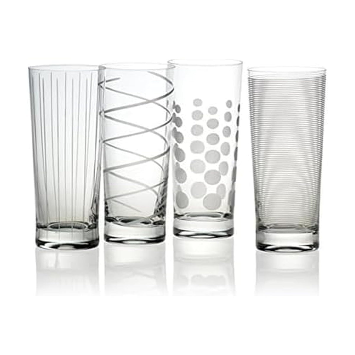 Mikasa verre Highball face avant dans sa boîte cadeau, design festif et prêt à offrir