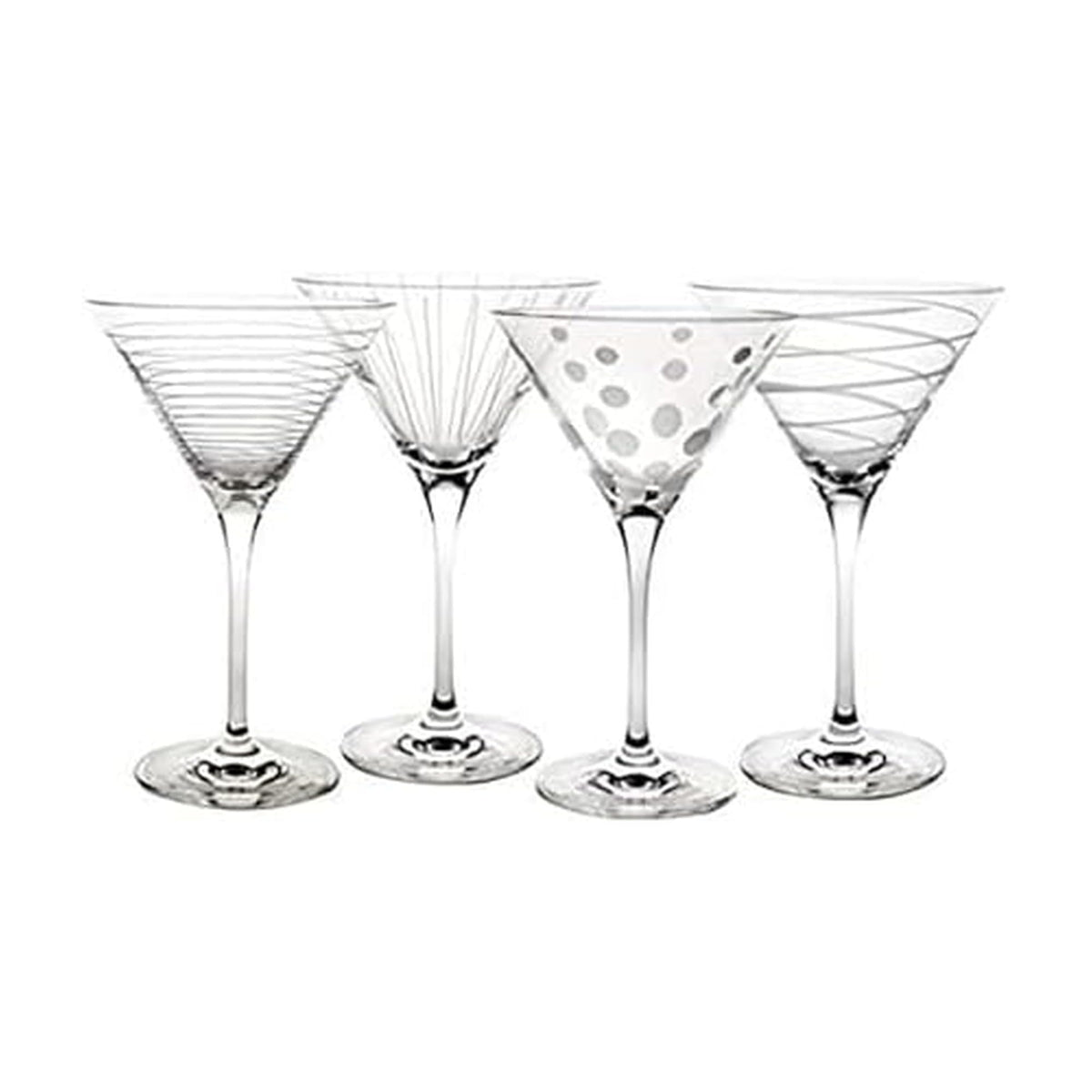 Mikasa - ensemble avant des quatre verres gravés pour une table festive