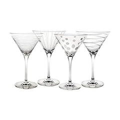 Mikasa - ensemble avant des quatre verres gravés pour une table festive