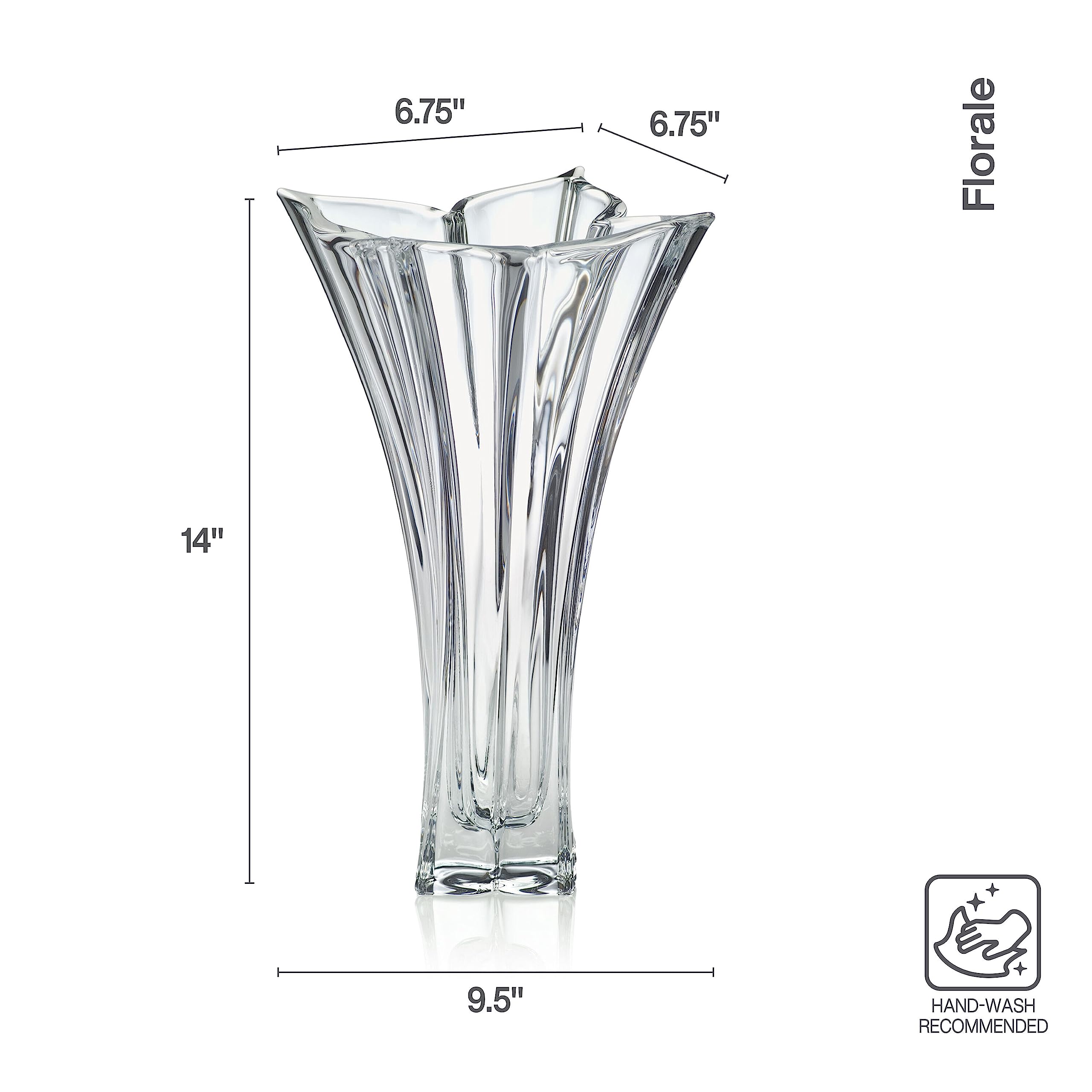 Vase Mikasa Florale tenu à la main pour visualiser la taille et l’impact décoratif