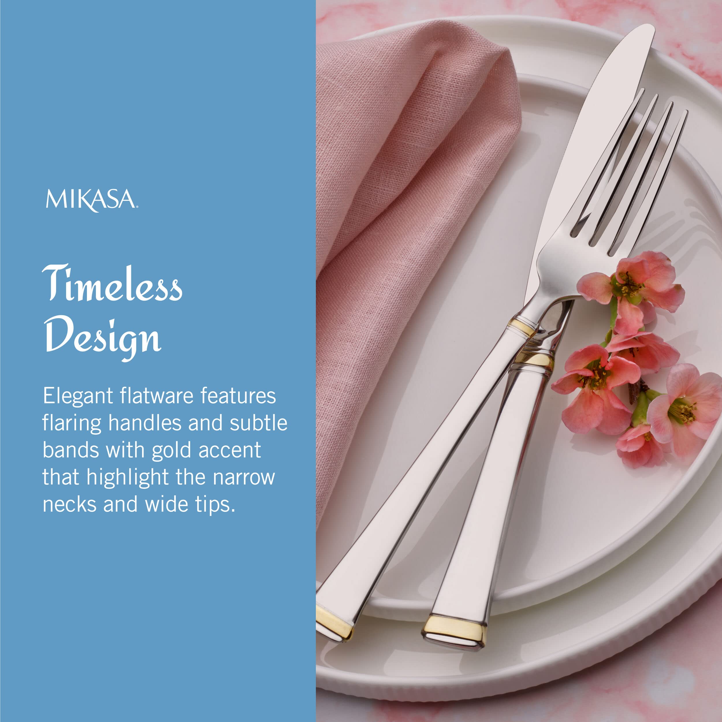 Mikasa Harmony gros plan cuillère montrant l'éclat et la robustesse