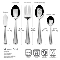 Mikasa Virtuoso Frost couteau profil montrant lame et robustesse pour trancher