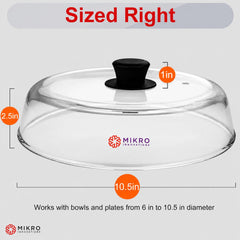 Mikro Innovations couvercle sur assiette en usage limite les éclaboussures