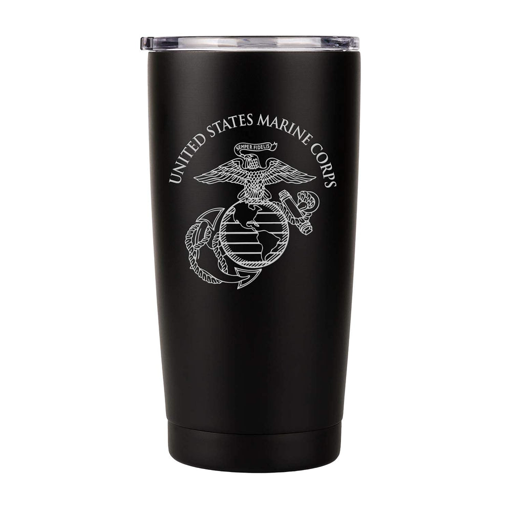 Military Gift Shop gobelet USMC face avant avec emblème gravé pour fierté durable