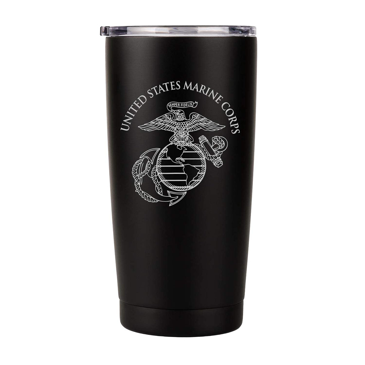 Military Gift Shop gobelet USMC face avant avec emblème gravé pour fierté durable