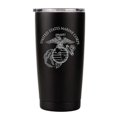 Military Gift Shop gobelet USMC face avant avec emblème gravé pour fierté durable