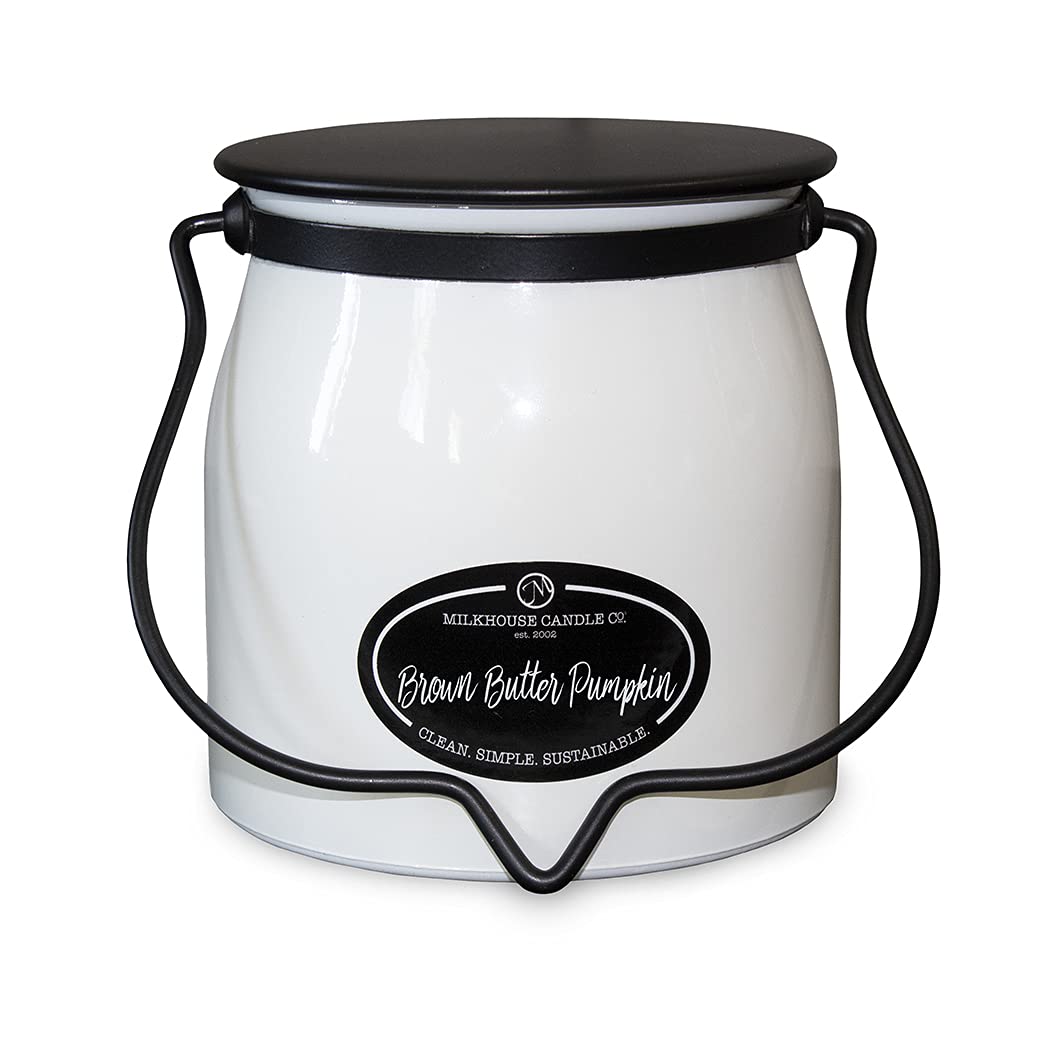 Milkhouse pot en verre Brown Butter Pumpkin, design élégant et chaleureux