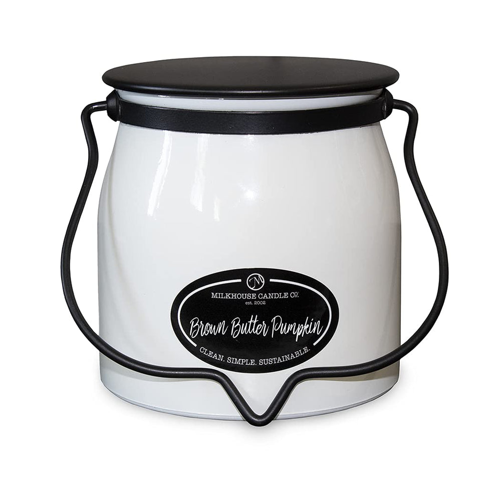 Milkhouse pot en verre Brown Butter Pumpkin, design élégant et chaleureux
