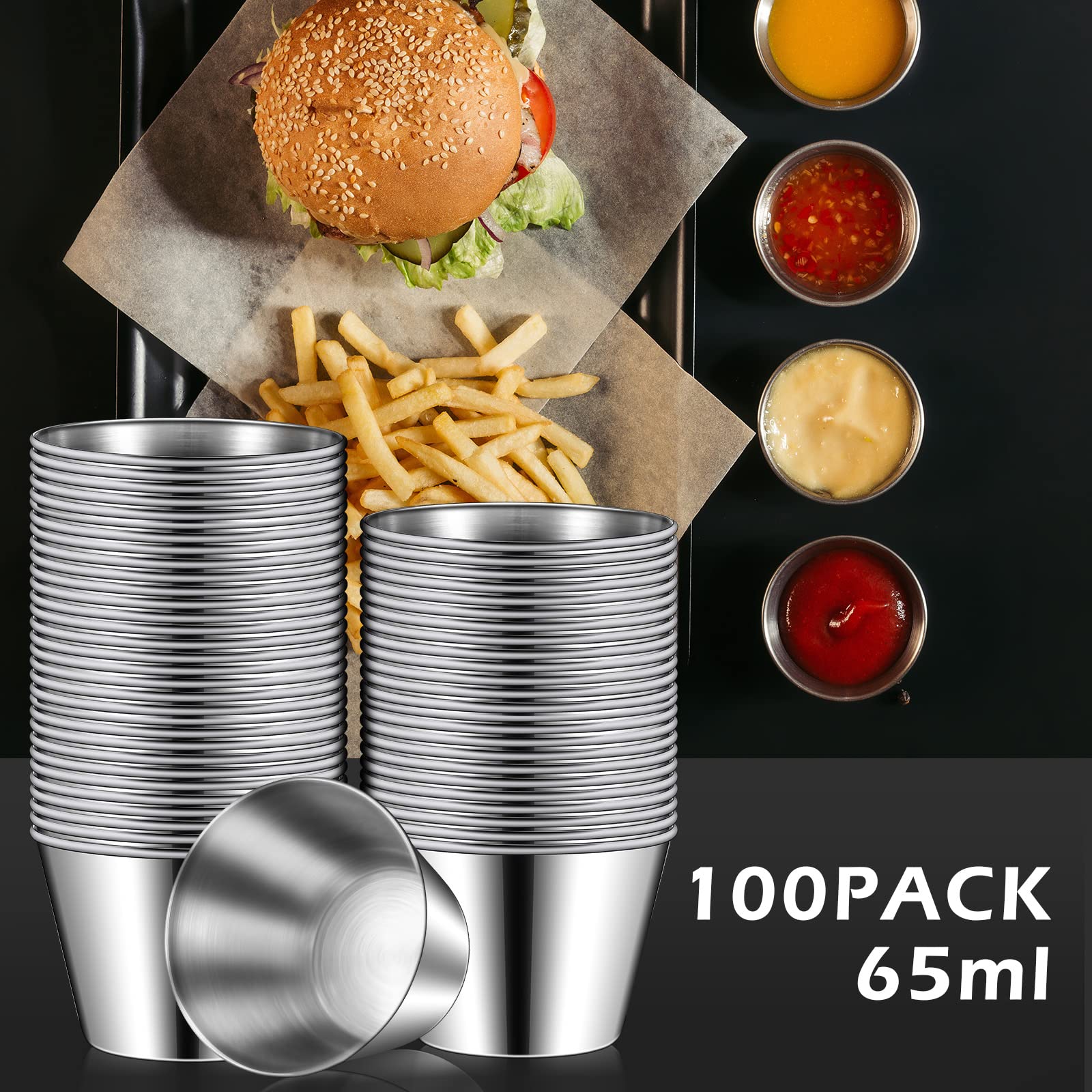 Lot complet de 100 coupelles Mimorou empilées pour stockage pratique