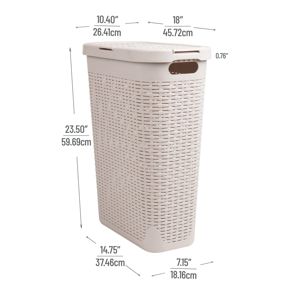 Mind Reader panier ouvert avec couvercle pour cacher le linge et gagner en ordre