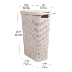 Mind Reader panier ouvert avec couvercle pour cacher le linge et gagner en ordre