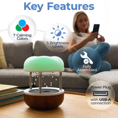 Mindsight Calming Cloud posé sur un bureau en usage, favorise focalisation et pause mindful