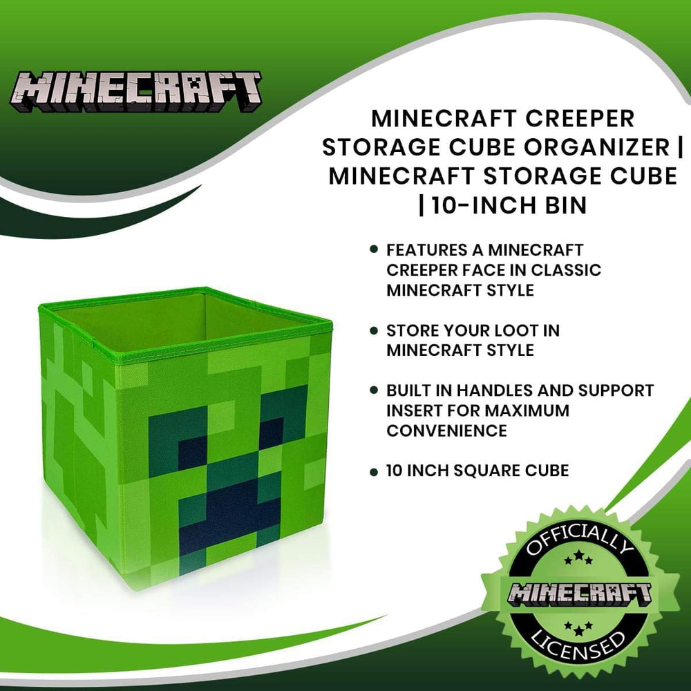 Minecraft cube plié et rangé montrant gain de place et facilité