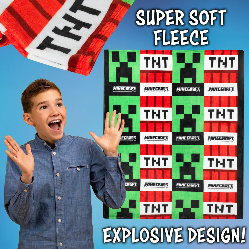 Comparaison taille du plaid Minecraft 61,5 x 50 cm facile à transporter