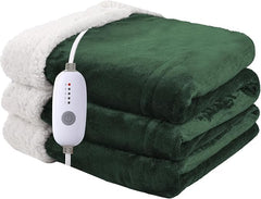 Minervada couverture chauffante face avant montrant design et couleur verte, confort visuel immédiat