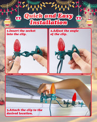 Minetom clip angle réglable 150° pour diriger la lumière facilement