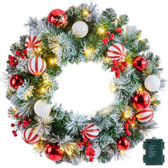 Minetom couronne sur porte avant offrant accueil festif