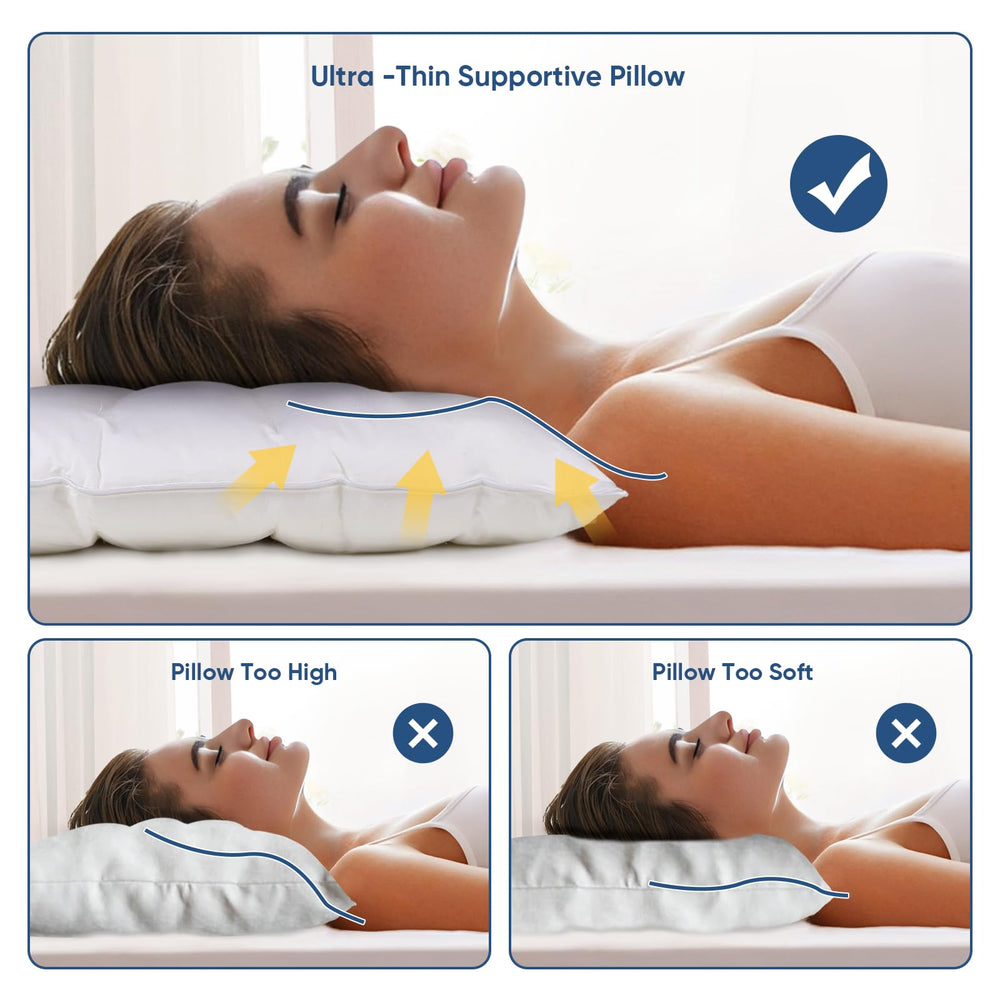 MINUPWELL oreiller en usage avec dormeur sur le ventre pour alignement du cou