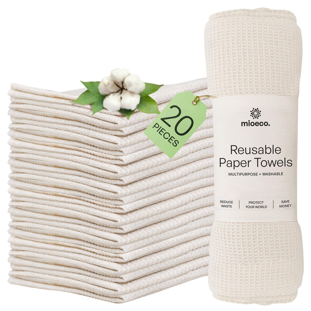 mioeco emballage du lot de 20 chiffons, gain écologique immédiat