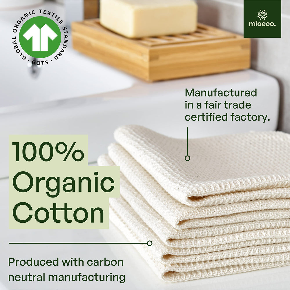 gros plan sur la texture en coton bio mioeco montrant douceur