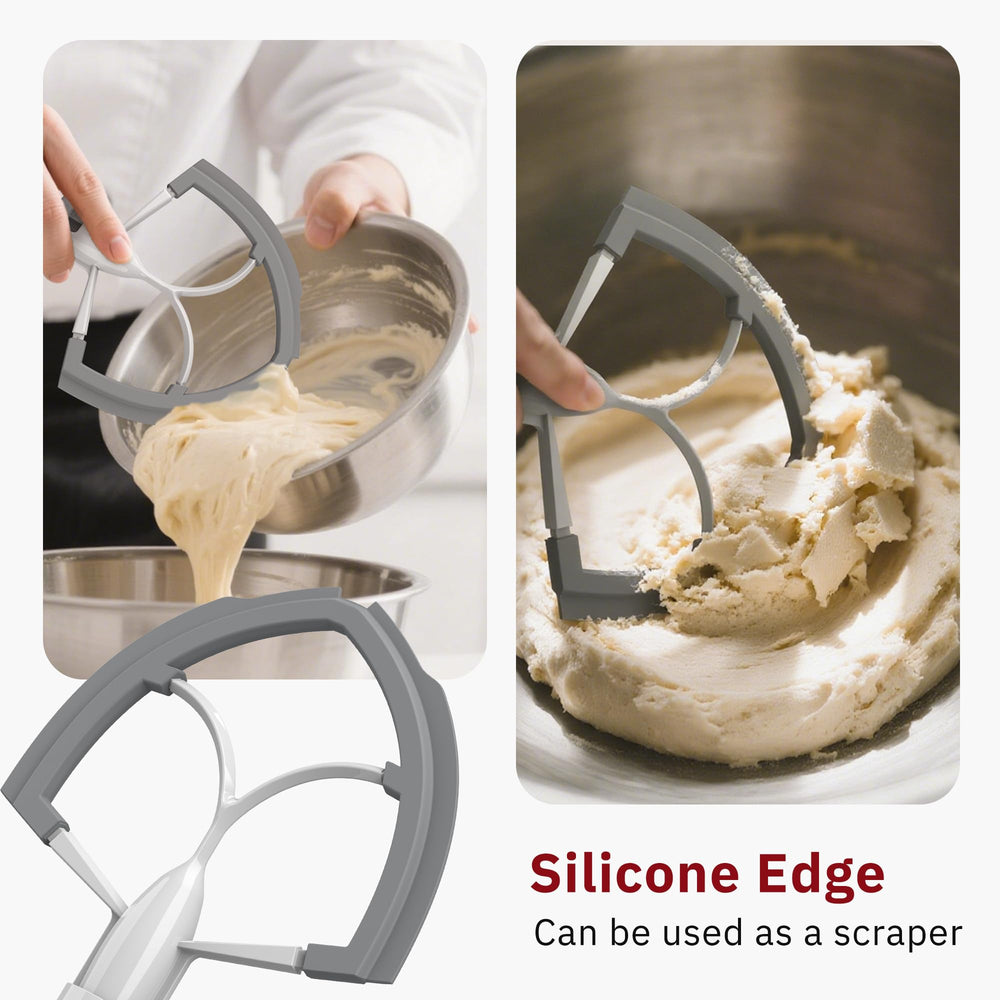 Miosruru batteur plat bord souple détail pour raclage efficace sans rayer la cuve