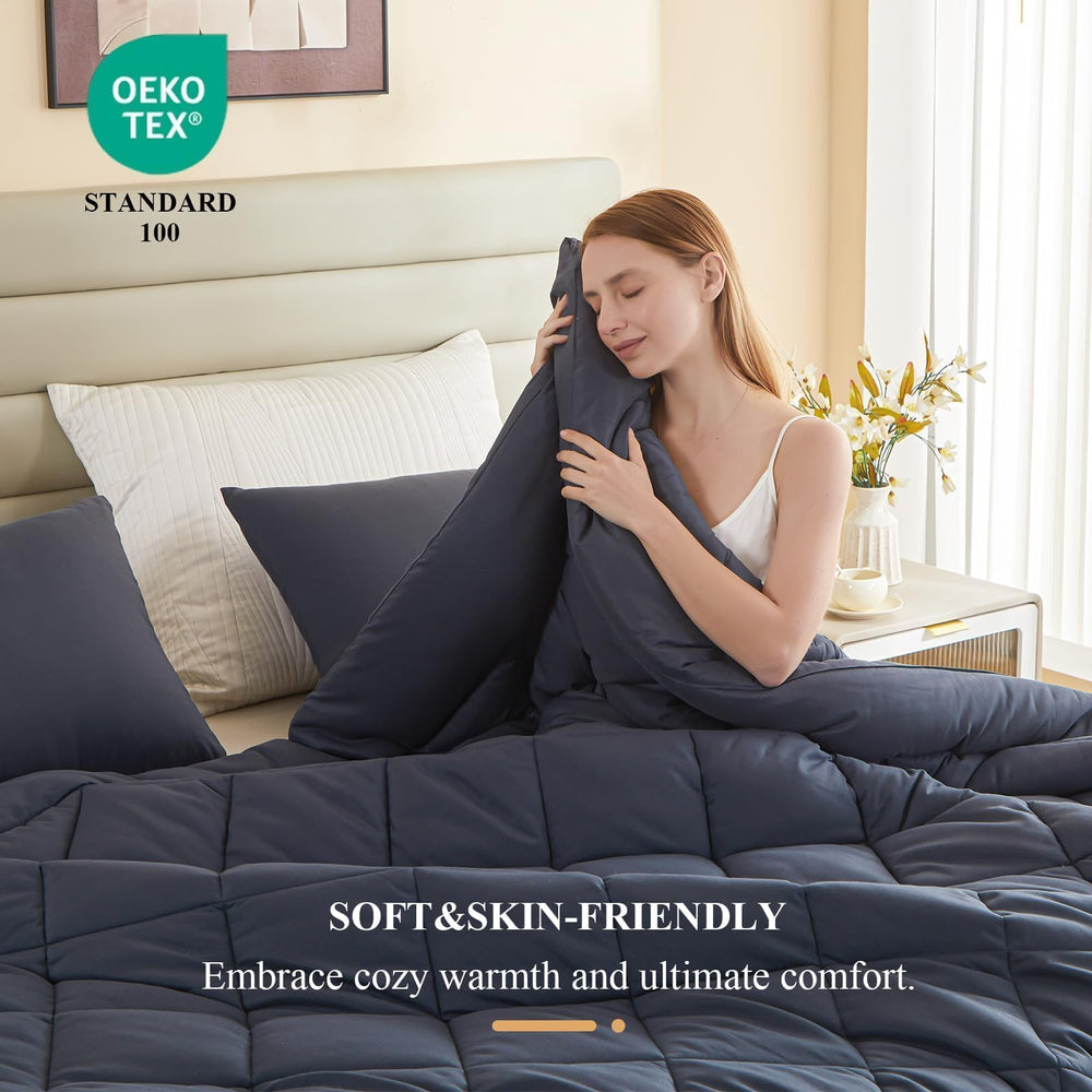 MIOTO couette installée sur un lit king pour couverture généreuse