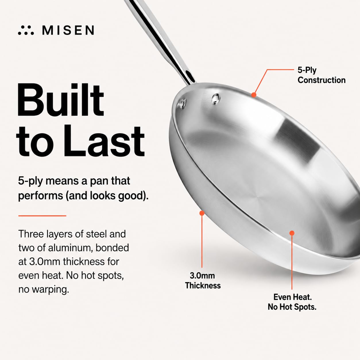 Misen poignée ergonomique restant fraîche et confortable pendant cuisson