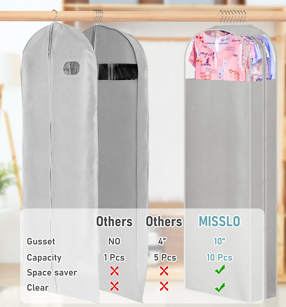 MISSLO housse détail PEVA transparent visualisation rapide du vêtement