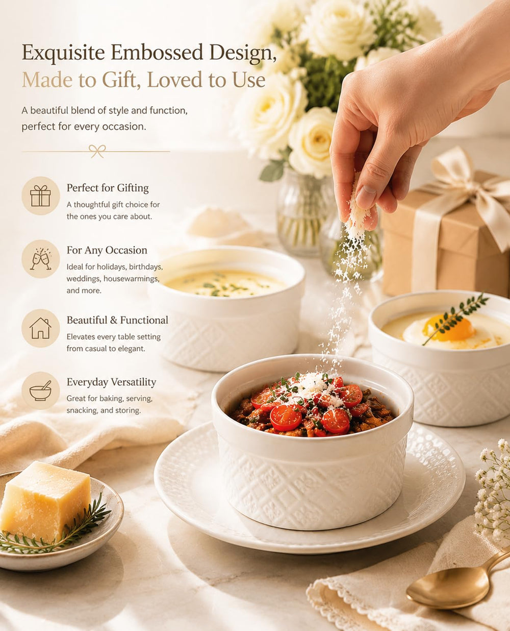 MISSYSSIM ramekin en cuisson avec crème brûlée prêt à servir