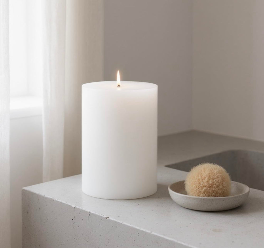 Mister Candle bougie allumée scène d'ambiance lumière douce