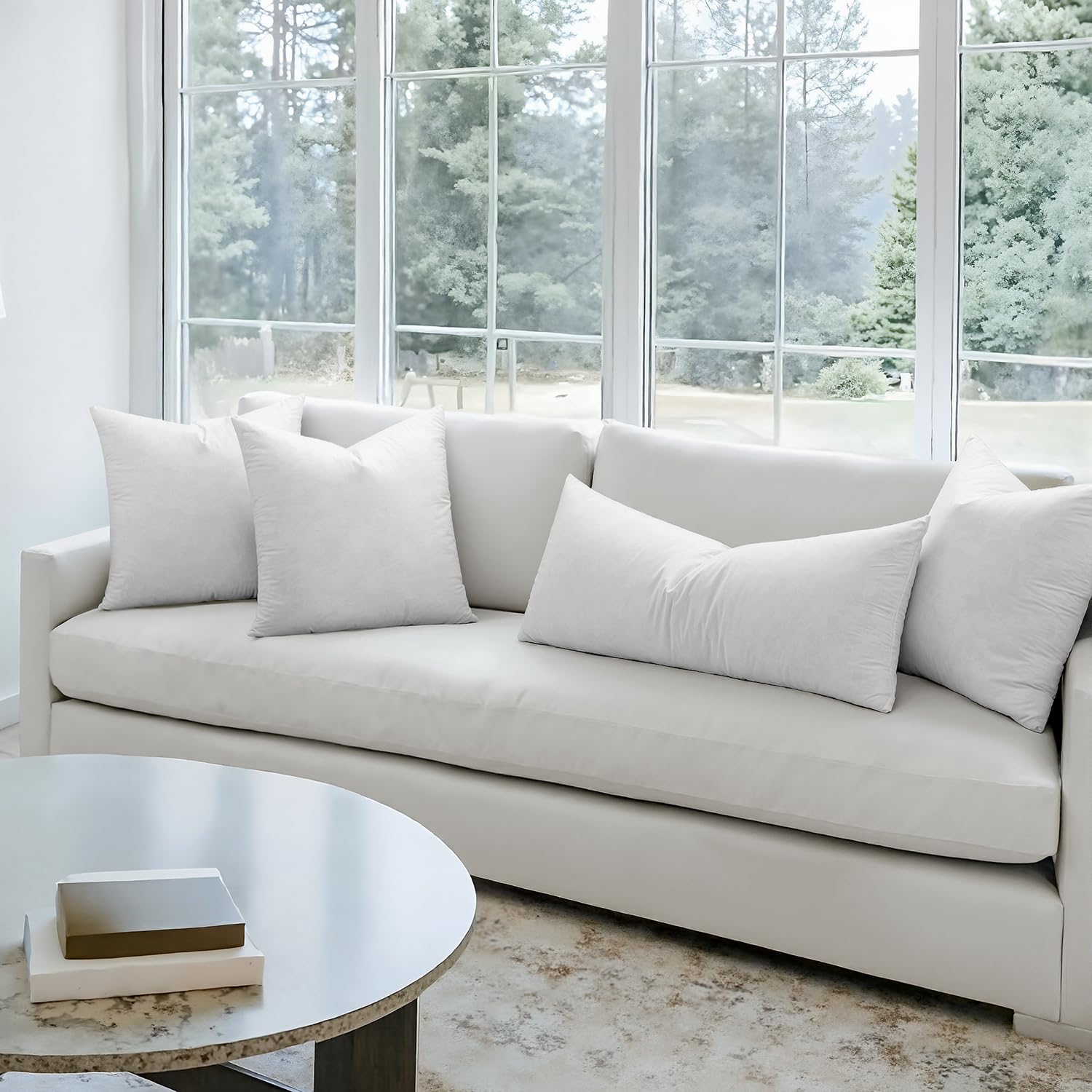 MIULEE comparaison taille 22x22 pouces montrant échelle et ajustement housse