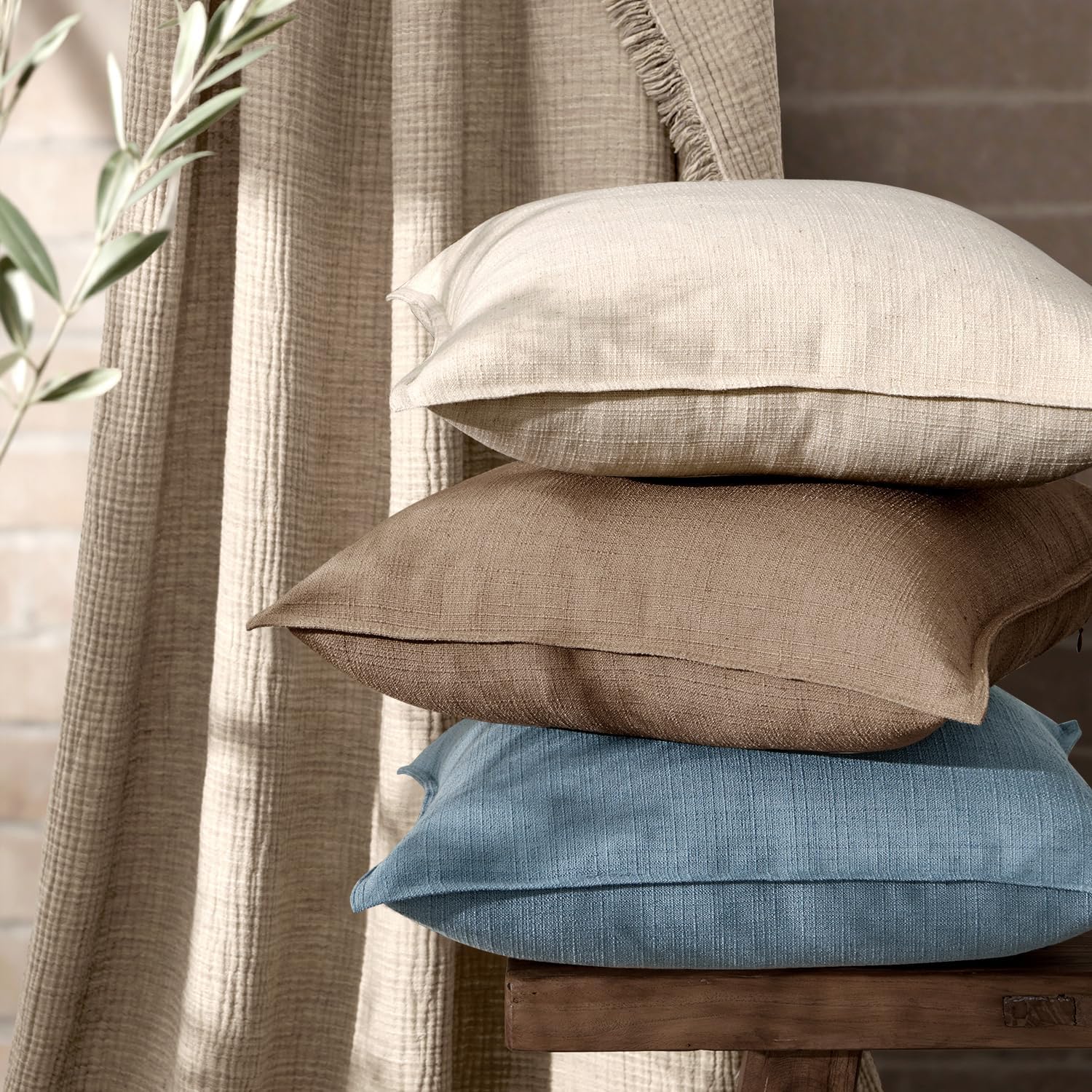 MIULEE housse assortie avec autres oreillers pour superposition harmonieuse