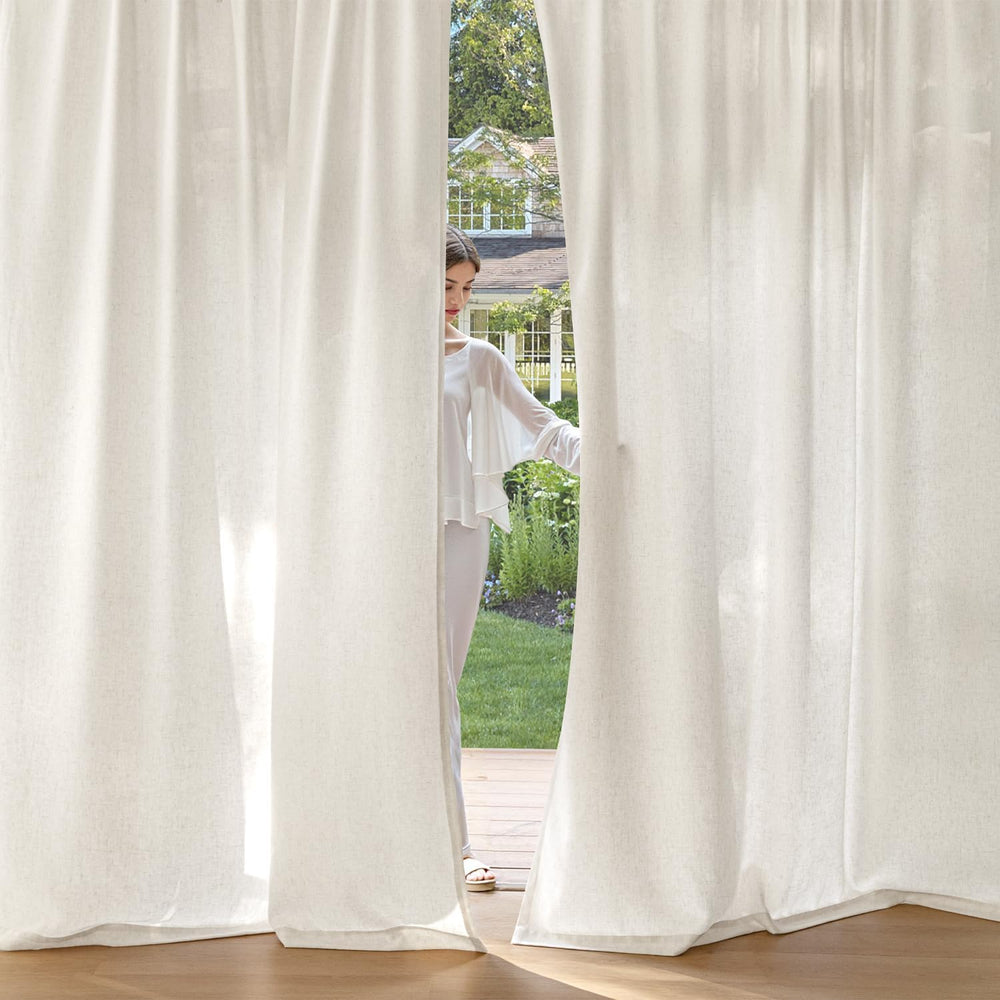MIULEE gros plan du tissage lin 230GSM pour texture et durabilité