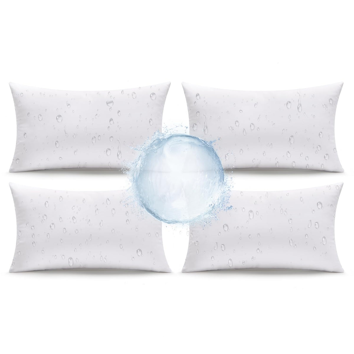 MIULEE coussin 12x20 face avant montrant design et bénéfice d'usage extérieur