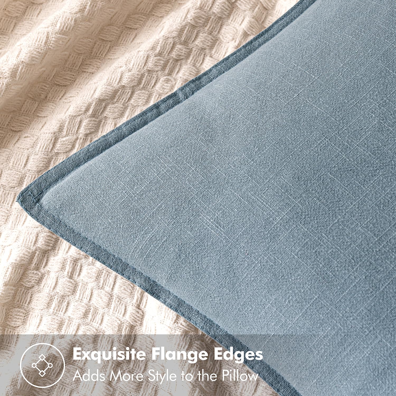 MIULEE gros plan tissu lin-coton montrant texture naturelle et confort