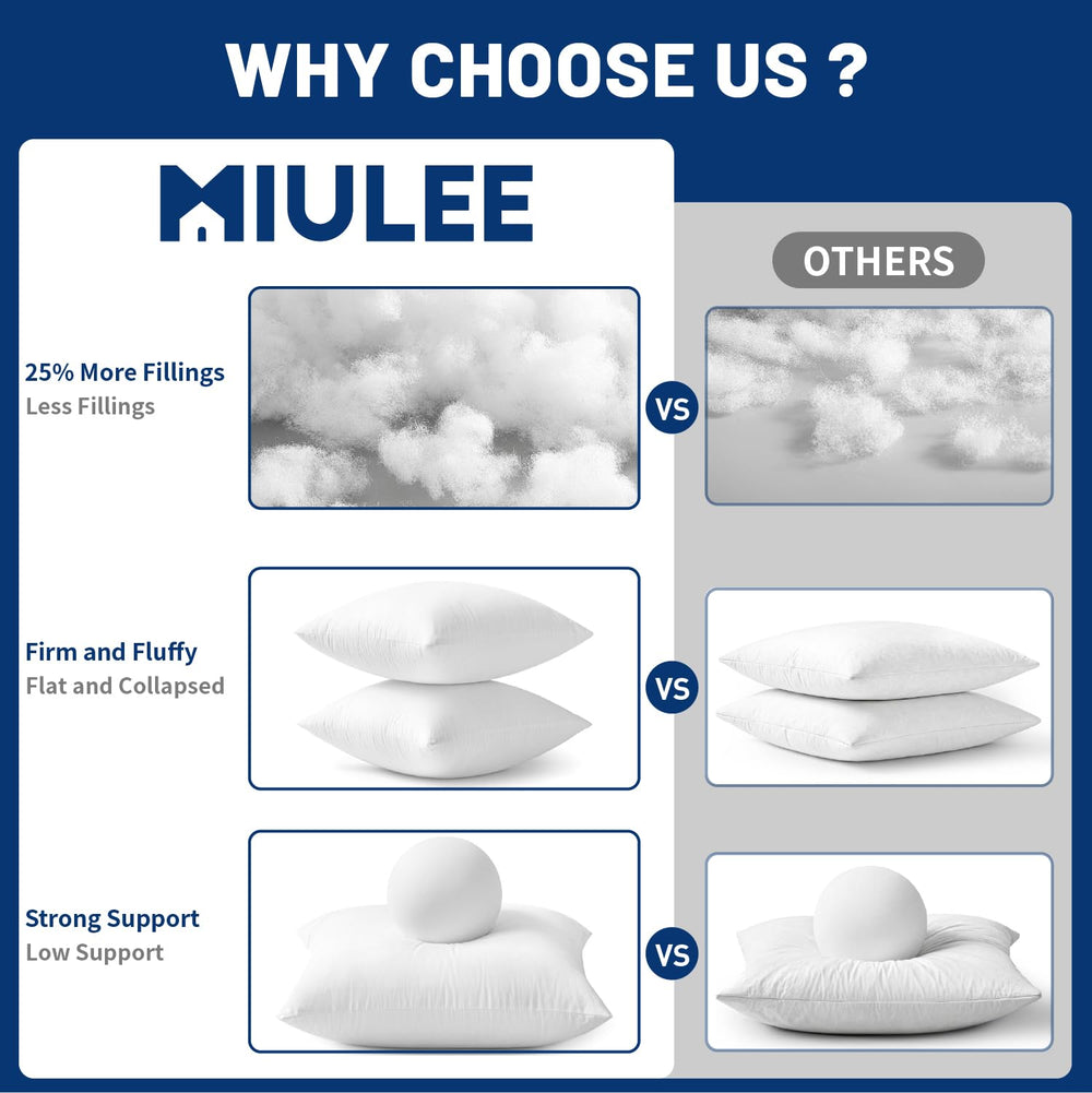 MIULEE inserts disposés sur lit montrant polyvalence décorative