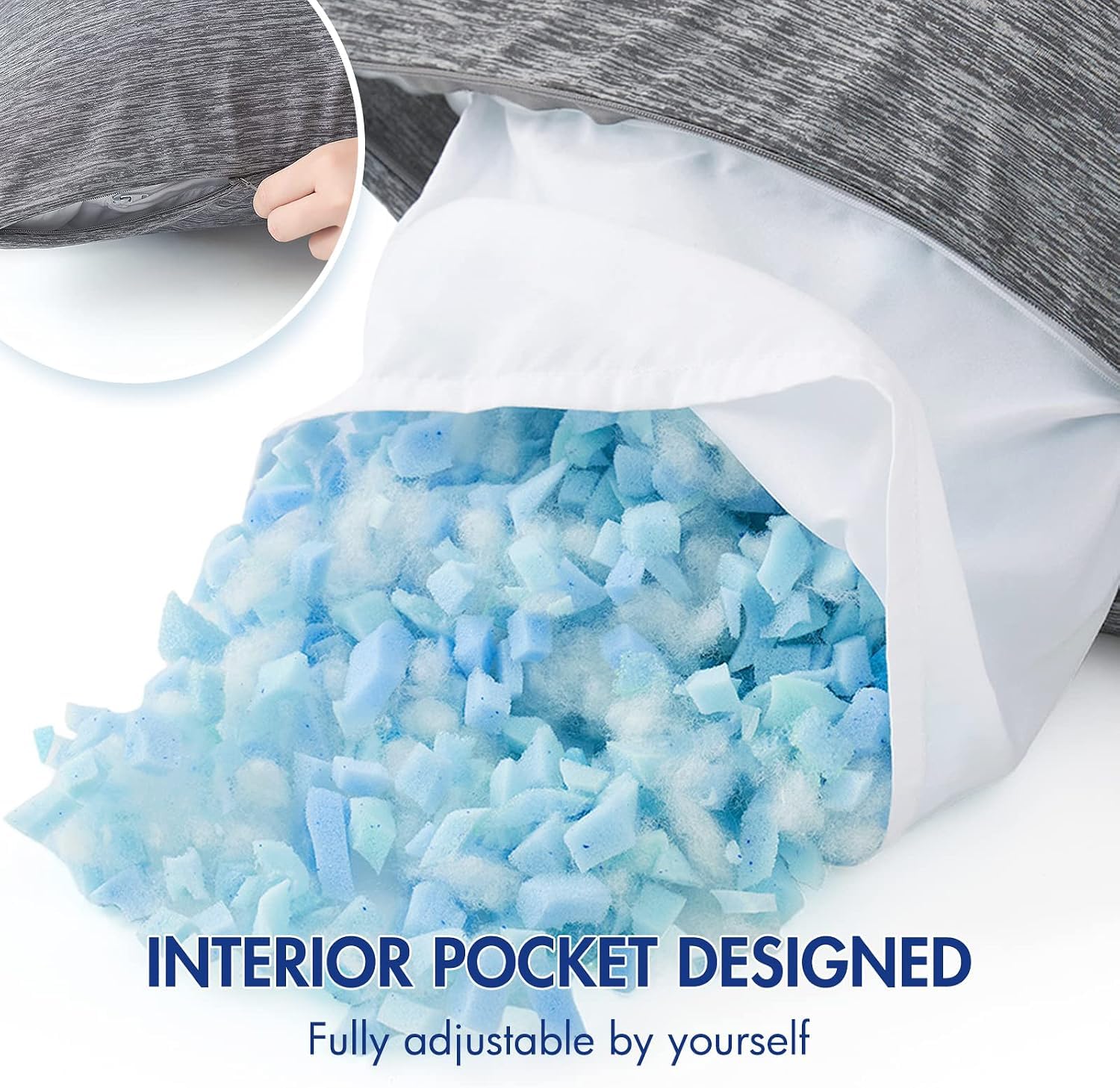 MIULEE intérieur mousse déchiquetée maintien adaptable et durable