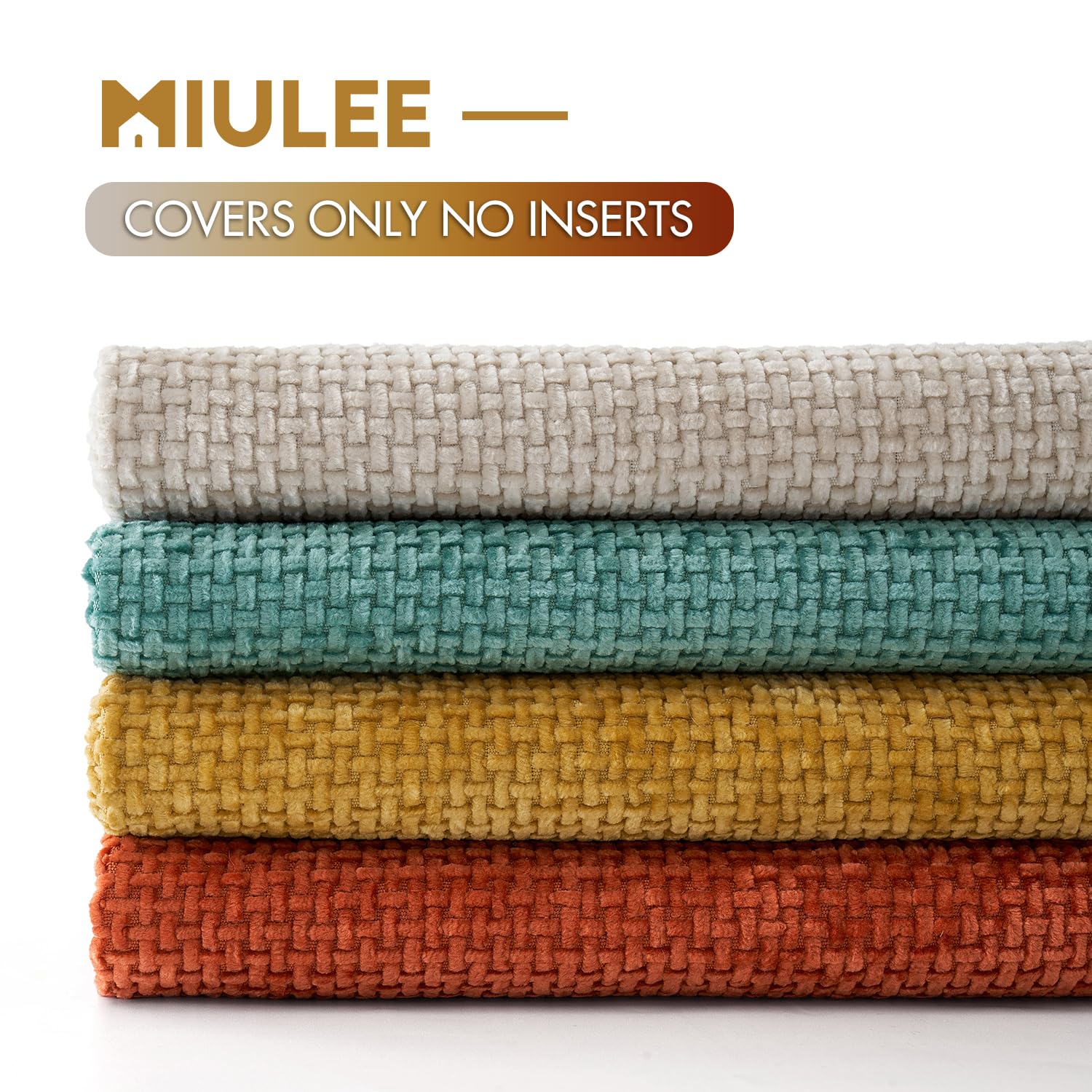 MIULEE lot de 4 housses présentation offrant cohérence décorative
