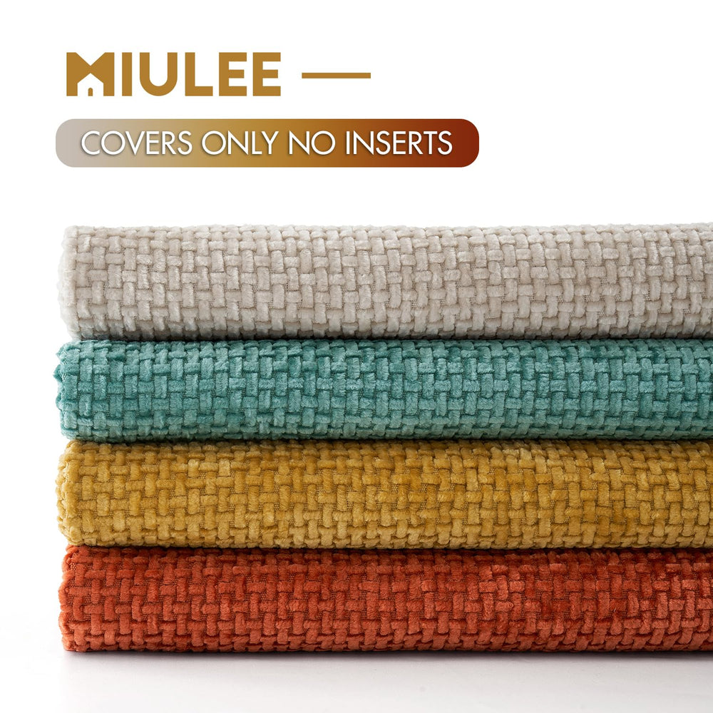 MIULEE lot de 4 housses présentation offrant cohérence décorative