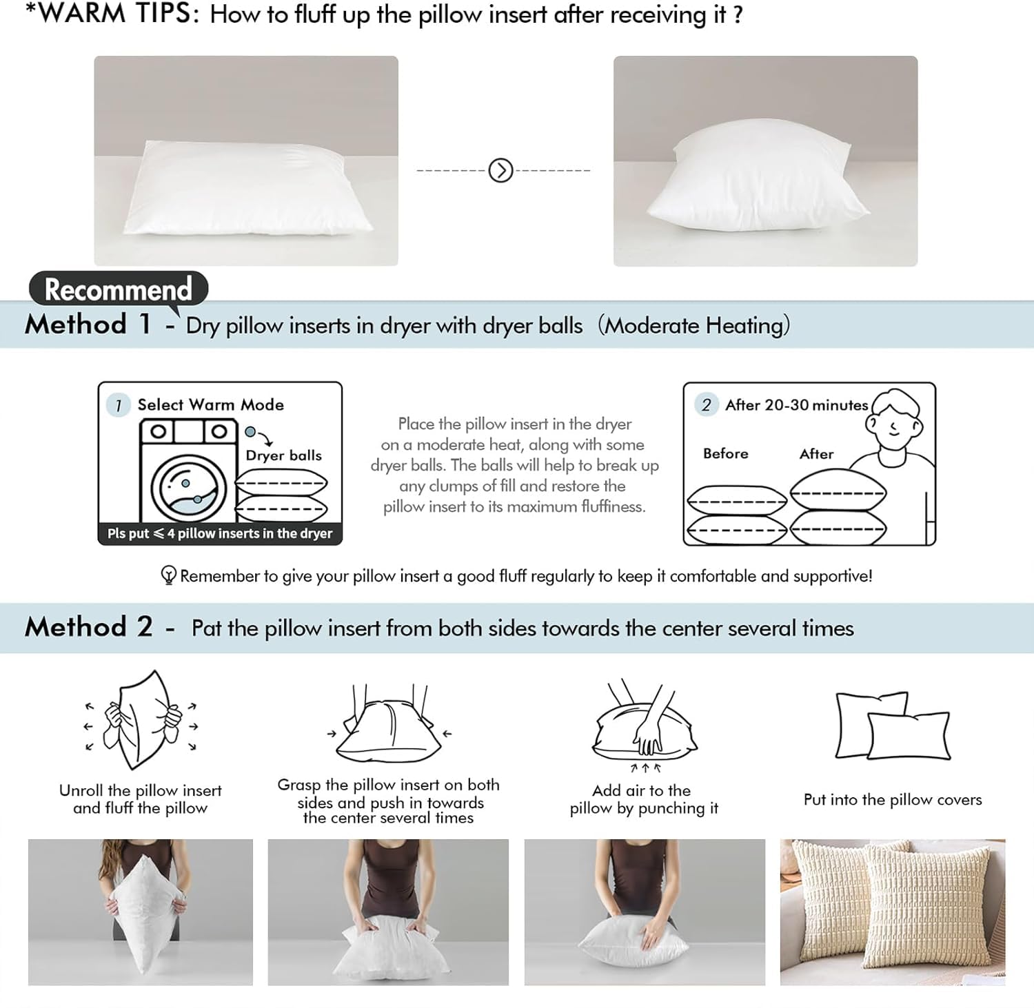 MIULEE insert à l'échelle 20x20 pouces pour visualiser taille réelle