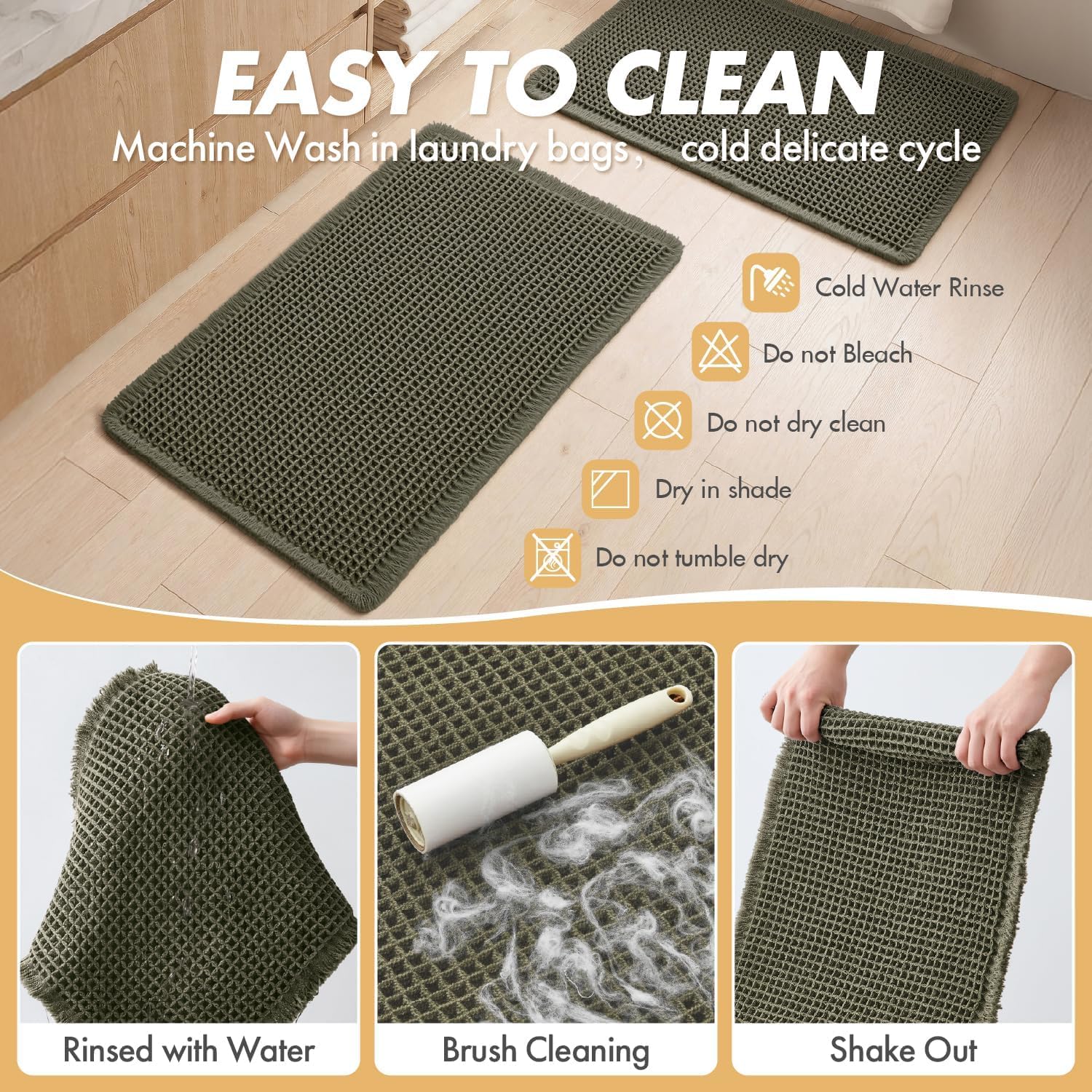 MIULEE tapis dans salle de bain décorée apporte chaleur et style
