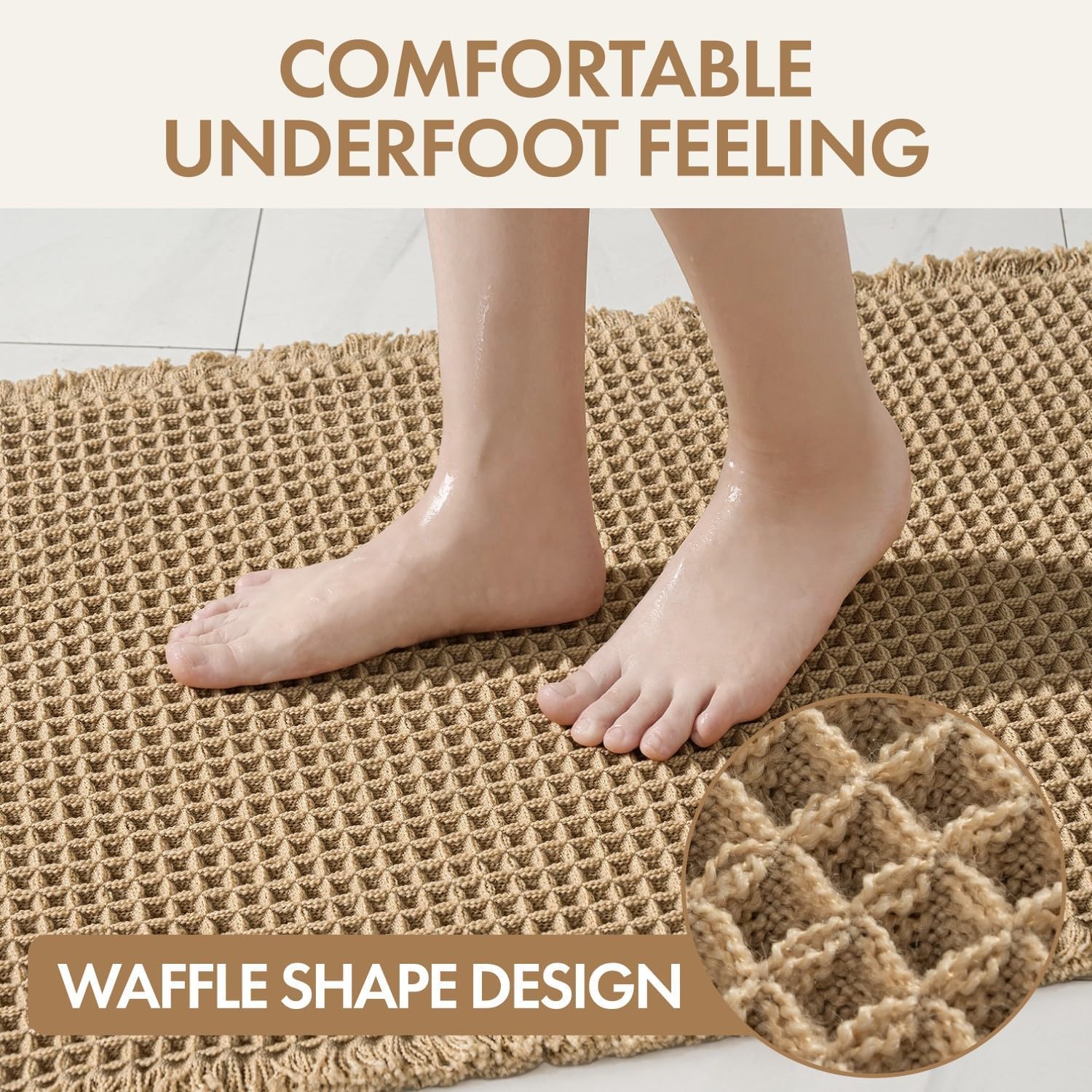 MIULEE tapis long posé devant double vasque pour usage quotidien sûr