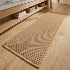 MIULEE vue frontale du tapis 24x72 marron apportant chaleur décorative