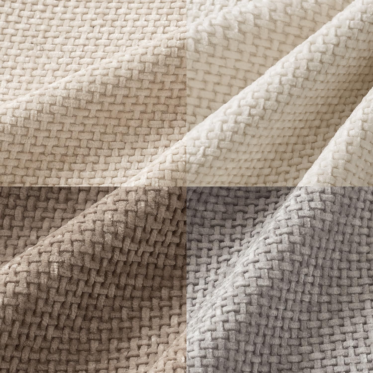 MIULEE zoom texture chenille doux et luxueux au toucher
